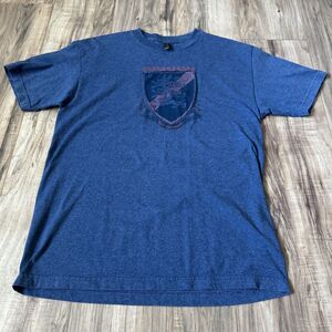 Spy Optic T Shirt Men’s Size Large Blue Short Sleeve Crest Print Tee